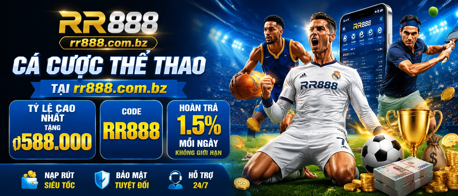Liên hệ RR888.com.bz | Hỗ trợ casino, nổ hũ 13 rr888 sports banner 3